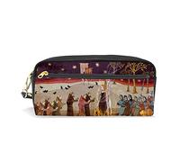 Ruchen Pencil Case Pencil Bag Medieval Burning Witches Ancient PU Leather School Office