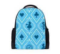 Ruchen School Bag Backpack College Bags Alice in Wonderland Blue Student Casual Backpack 40.6cm