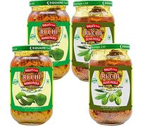 Ruchi Pickle Varity Pack : 4 different types of pickles (2Mango + 2Olive)