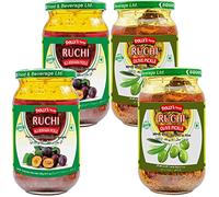 Ruchi Pickle Varity Pack : 4 different types of pickles (2Olive + 2Alubokhara)