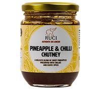 RUCI Authentic Sri Lankan Pineapple and Chilli Chutney, Sweet and Tangy Juicy Pineapple delicately Blended with pungent Chilli, Coconut and Aromatic Spices - 250g