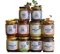 RUCI Authentic Sri Lankan Sambols, Chutneys and Pickles Selection (4 Jar Pack)
