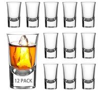 Ruckae Shot Glasses, 1 OZ Shot Glasses Set with Heavy Base, Clear Shot Glasses Set of 12
