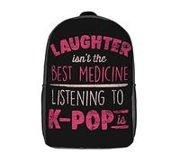 Rucksack Best Medicine K-Pop School Backpack Durable School Bag Basic Travel Bag for Work, Camping, Hiking, 43X32X14Cm