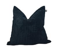 rucomfy Beanbags Corduroy Bean Bag Square Floor Cushion with Filling & Washbag - Machine Washable Adults Extra Large Pillow Cushion & Seating - Living Room & Bedroom Furniture - 68 x 68cm (Navy)