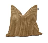 rucomfy Beanbags Corduroy Bean Bag Square Floor Cushion with Filling & Washbag - Machine Washable Adults Extra Large Pillow Cushion & Seating - Living Room & Bedroom Furniture - 68 x 68cm (Caramel)