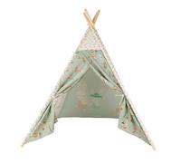 rucomfy Beanbags Kids Teepee Tent, Soft Indoor Play Den, Machine Washable Durable Fabric Canopy for Cosy Themed Spaces and Imaginative Play - Forest Friends