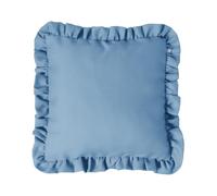 rucomfy Beanbags Linen Look Frilled Plain Cushion, Soft Throw Cushions Modern Design Frilled Edge Cushion (Seafoam Blue, 45x45cm)