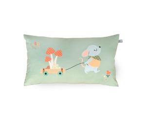 rucomfy Beanbags Patterned Cushion, Pre-Filled Decorative Nursery Pillow, Machine Washable and Removable Cover, Cosy Themed Accent Cushion for Bedroom or Playroom - Forest Friends (30x50cm)