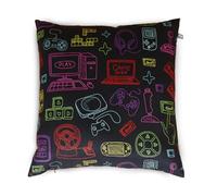 rucomfy Beanbags 'Retro Gaming' Design Cushion, Soft Throw Gaming Cushion, Creative Gaming Print. 45x45cm