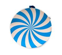 rucomfy Beanbags Round Floor Cushion, Polysytene Filled Water Resistant Soft Floor Seat, Durable Seat for Kids Reading Corners or Playtime Machine Washable Fabric - Cirque Chic (Blue, 70x70cm)