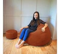 rucomfy Beanbags Rucomfy Indoor Adults Classic Slouchbag Bean Bag Chair - Velvet Lounge Seat