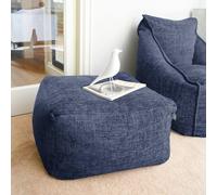 rucomfy Beanbags rucomfy Indoor Bean Bag Ottoman - Weave Pouffe Footstool in Dark Blue rucomfy Beanbags Dark Blue