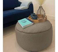 rucomfy Beanbags rucomfy Indoor Bean Bag Pouffe - Snug Drum Footstool in Beige | Size: Medium rucomfy Beanbags Beige Medium