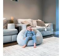 rucomfy Beanbags rucomfy Indoor Classic Kids Bean Bag Chair - Jumbo Cord Slouchbag in Light Grey rucomfy Beanbags Light Grey