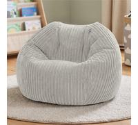 rucomfy Beanbags Rucomfy Indoor Classic Kids Bean Bag Chair - Platinum Jumbo Cord Slouchbag