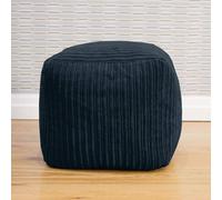 rucomfy Beanbags rucomfy Indoor Jumbo Cord Bean Bag Footstool - Cube Pouffe in Navy rucomfy Beanbags Navy