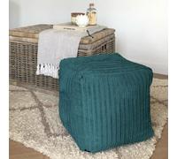 rucomfy Beanbags Rucomfy Indoor Jumbo Cord Bean Bag Footstool - Teal Cube Pouffe