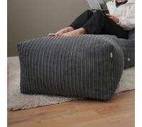 rucomfy Beanbags Rucomfy Indoor Large Ottoman Pouffe - Jumbo Cord Grey Bean Bag Footstool