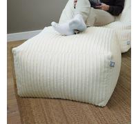 rucomfy Beanbags Rucomfy Indoor Large Ottoman Pouffe - Jumbo Cord Ivory Bean Bag Footstool