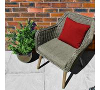 rucomfy Beanbags Rucomfy Indoor Or Outdoor Cushion 45X45Cm - Red Water-Resistant Scatter Pillow For Garden, Patio & Home