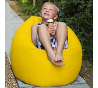 rucomfy Beanbags Rucomfy Indoor Or Outdoor Kids Water Resistant Beanbag - Yellow Classic Beanbag
