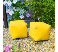rucomfy Beanbags Rucomfy Indoor Or Outdoor Water Resistant Cube Beanbag Footstool