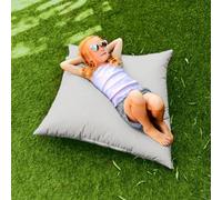 rucomfy Beanbags rucomfy Floor Cushion Beanbag - Indoor/Outdoor - Platinum Grey, Grey