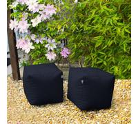 rucomfy Beanbags Rucomfy Indoor Or Outdoor Water Resistant Navy Cube Beanbag Footstool