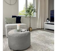 rucomfy Beanbags rucomfy Indoor Pouffe Bean Bag - Barley Ottoman Footstool in Light Grey rucomfy Beanbags Light Grey
