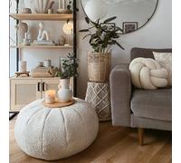 rucomfy Beanbags rucomfy Indoor Snug Pouffe - Comfortable Bean Bag Footstool in Cream rucomfy Beanbags Cream