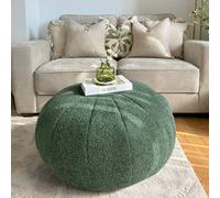 rucomfy Beanbags rucomfy Indoor Snug Pouffe - Comfortable Bean Bag Footstool in Dark Green rucomfy Beanbags Dark Green