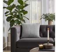 rucomfy Beanbags rucomfy Jumbo Cord 45x45cm Cushion - Soft Textured Scatter Pillow in Light Grey | Size: 45x45 cm rucomfy Beanbags Light Grey 45x45 cm