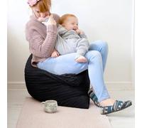 rucomfy Beanbags rucomfy Jumbo Cord Bean Bag Floor Cushion - Indoor Versatile Seat in Black rucomfy Beanbags Black