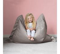 rucomfy Beanbags Rucomfy Kids Velvet Grey Bean Bag Lounger - Indoor Squashy Squarbie