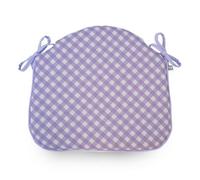 rucomfy Beanbags Rucomfy Linen Look Gingham Chair Seat Pad - Lilac Comfortable & Stylish Seat Cushion