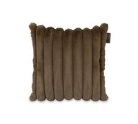 rucomfy Beanbags Rucomfy Ribbed Faux Fur 45X45Cm Cushion - Chocolate Cosy Luxury Home Decor Pillow