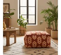 rucomfy Beanbags rucomfy Velora Square Floor Cushion Beanbag - Ikat Pattern Pouffe Seat rucomfy Beanbags Multicolor