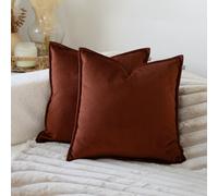 rucomfy Beanbags Rucomfy Velvet 45X45Cm Cushion - Oxblood Soft Decorative Throw Pillow