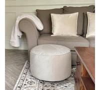 rucomfy Beanbags Rucomfy Velvet Cream Pouffe - Indoor Bean Bag Footstool