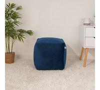 rucomfy Beanbags Rucomfy Velvet Cube Bean Bag Pouffe - Peacock Soft Stylish, Comfortable Footstool