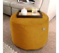 rucomfy Velvet Pouffe - Mustard