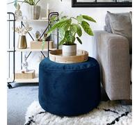 rucomfy Beanbags rucomfy Velvet Pouffe - Peacock Blue, Blue