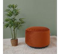 rucomfy Beanbags Rucomfy Velvet Rust Pouffe - Indoor Bean Bag Footstool