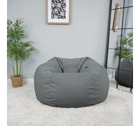 rucomfy Beanbags Rucomfy Veneto Classic Bean Bag For Adults - Grey Soft Lounge Chair