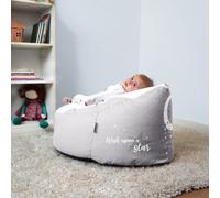 rucomfy Beanbags Rucomfy Wish Upon A Star Gaga Grey Baby Bean Bag - Soft & Supportive Newborn Seat