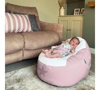 rucomfy Beanbags Rucomfy Wish Upon A Star Gaga Pink Baby Bean Bag - Soft & Supportive Newborn Seat