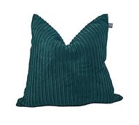 rucomfy Beanbags Soft Corduroy Square Floor Cushion - Use as Large Cushion, Pillow or Extra Seating - Home Living Room Decor or Bedroom Furniture - Machine Washable - L68cm x W68cm (Teal)