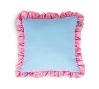 rucomfy Beanbags Trend Frilled Plain Cushion with Contrasting Frills, Soft Throw Cushions Modern Design Frilled Edge Cushion (Baby Blue)