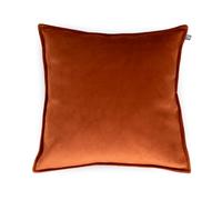 rucomfy Beanbags Velvet Cushion Decorative Throw Pillow, Soft Touch Pre-Filled Supportive Seat Pad, Machine Washable Premium Fabric Accessory for Home Decor - Rust